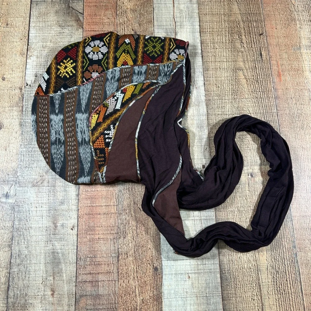 Conscious Convergence Vest Tribe Hood Small Patchwork Festival Boho Pixie Scarf